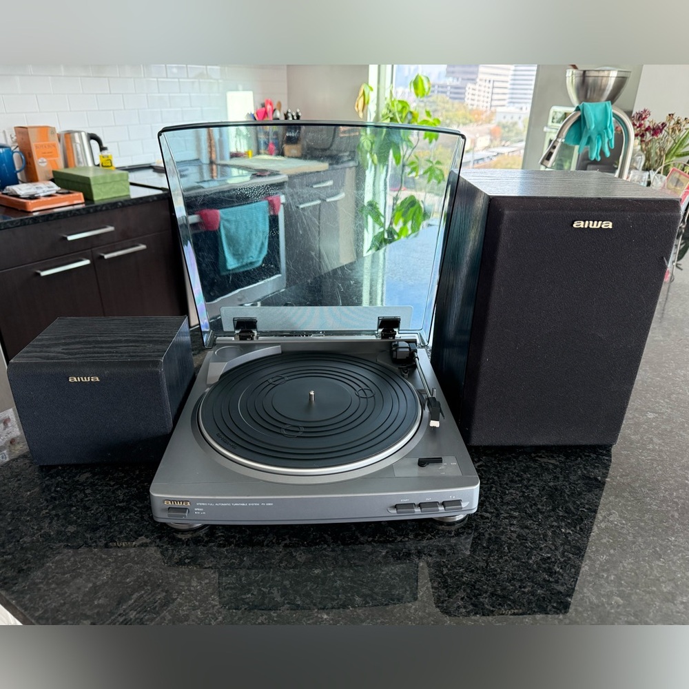 AIWA Hi-Fi Stereo Bundle PX-E850U Turntable SX-AV1200 & SX-R1200 Speakers TESTED